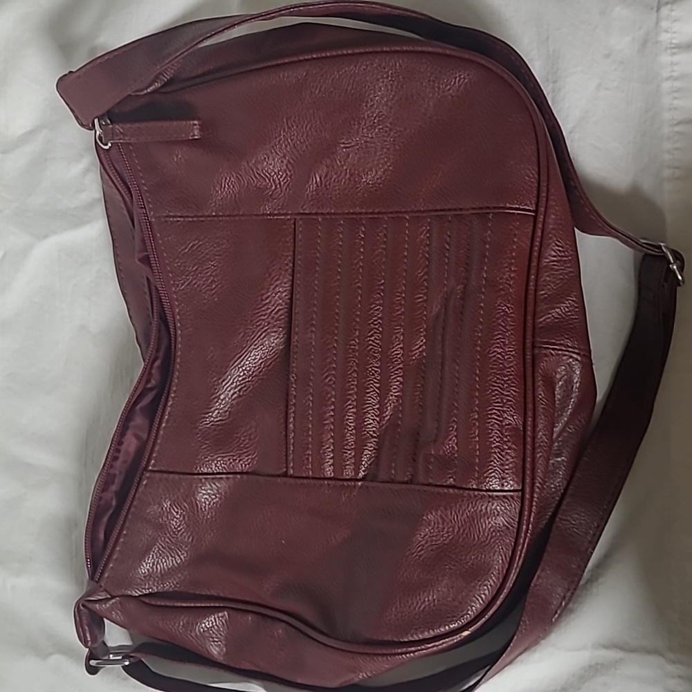 Maroon handbag